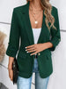 Women's Single-Button Blazer Cardigan with Long Sleeves in Eight Colors