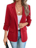 Women's Single-Button Blazer Cardigan with Long Sleeves in Eight Colors