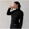 Women's Cropped Blazer with Shoulder Pads and a Hook Closure