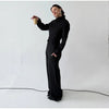 Women's Cropped Blazer with Shoulder Pads and a Hook Closure