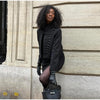 Women's Cropped Blazer with Shoulder Pads and a Hook Closure