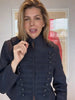 Women's Cropped Blazer with Shoulder Pads and a Hook Closure
