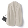 Women's Long-Sleeve Blazer with a Turn-Down Collar in Six Colors