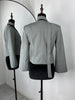 Women's V-Neck Blazer Jacket with a Scarf Detail and Cinched Waist