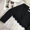 Women's Single-Breasted Blazer Jacket with Notched Lapels for Spring