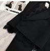 Women's Single-Breasted Blazer Jacket with Notched Lapels for Spring