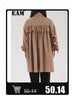 Women's Black Stand-Collar Blazer with Vintage Metal Buckles and Long Sleeves