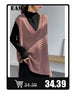 Women's Black Stand-Collar Blazer with Vintage Metal Buckles and Long Sleeves