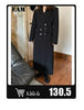 Women's Black Stand-Collar Blazer with Vintage Metal Buckles and Long Sleeves