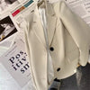 Women's Korean Temperament Slim Blazer Spring Autumn Elegant Versatile Back Split Suit Single Breasted Loose Casual