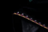 Women's Embroidered Velvet Cropped Blazer with an Open Front and Long Sleeves
