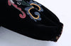 Women's Embroidered Velvet Cropped Blazer with an Open Front and Long Sleeves