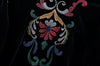 Women's Embroidered Velvet Cropped Blazer with an Open Front and Long Sleeves