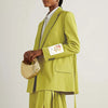 Women's Relaxed-Fit Green Blazer Jacket for Spring Autumn and Winter