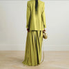 Women's Relaxed-Fit Green Blazer Jacket for Spring Autumn and Winter