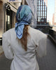 Women's Waist-Cinched V-Neck Blazer with Long Sleeves in Blue Black or White