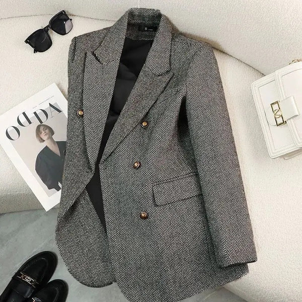Women's Wool Long-Sleeve Blazer