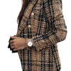 Women's Plaid Printed Blazer