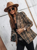 Women's Plaid Printed Blazer