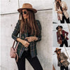 Women's Plaid Printed Blazer