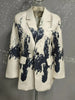 Women's Ink-Painting Blazer with Notched Lapels and Long Sleeves