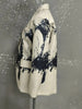 Women's Ink-Painting Blazer with Notched Lapels and Long Sleeves