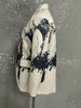 Women's Ink-Painting Blazer with Notched Lapels and Long Sleeves