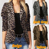 Women's Printed Long-Sleeve Blazer with Notched Lapels