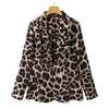 Women's Printed Long-Sleeve Blazer with Notched Lapels