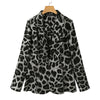 Women's Printed Long-Sleeve Blazer with Notched Lapels