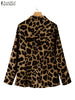 Women's Printed Long-Sleeve Blazer with Notched Lapels