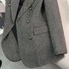 Women's High-Quality Suit Autumn Winter Word Pattern Blazer Temperament Cool Design Unique Tops