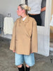 Women's Asymmetrical Blazer with Notched Lapels and Long Sleeves in Black Khaki or Gray