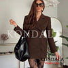 Women's KONDALA Oversize Blazer Kilt Hemline Shoulder Pads Blazer Spring Fall High Street Cool Office Blazer
