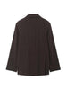 Women's Oversized Striped Blazer Coat with Long Sleeves and Front Pockets