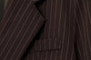 Women's Oversized Striped Blazer Coat with Long Sleeves and Front Pockets