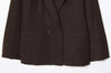 Women's Oversized Striped Blazer Coat with Long Sleeves and Front Pockets