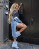 Women's Denim Long-Sleeve Blazer