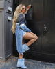 Women's Denim Long-Sleeve Blazer