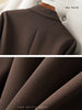 Women's Brown Long-Sleeve Blazer Jacket for Spring and Fall