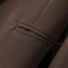 Women's Brown Long-Sleeve Blazer Jacket for Spring and Fall