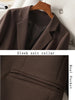 Women's Brown Long-Sleeve Blazer Jacket for Spring and Fall