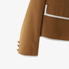 Women's Long-Sleeve Blazer with Double-Breasted Design