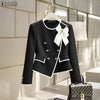 Women's Long-Sleeve Blazer with Double-Breasted Design