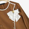 Women's Long-Sleeve Blazer with Double-Breasted Design