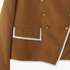 Women's Long-Sleeve Blazer with Double-Breasted Design