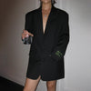 Women's Oversized Blazer with Notched Lapels