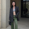 Women's Oversized Blazer with Notched Lapels