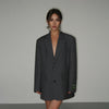 Women's Oversized Blazer with Notched Lapels