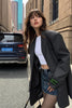 Women's Oversized Blazer with Notched Lapels